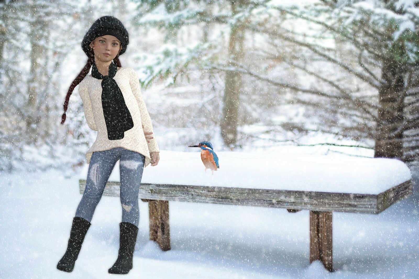 Canon EF 50mm F1.4 USM sample photo. Snow, winter, girl photography
