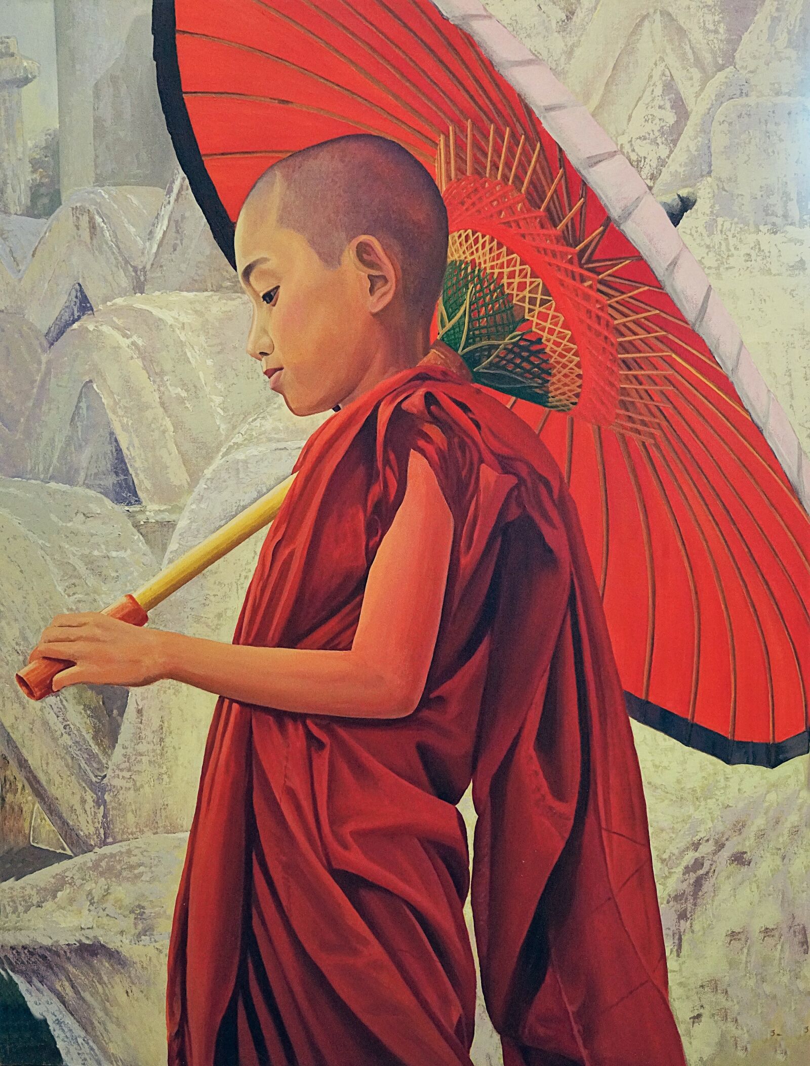 Sony a7R II + Sony FE 24-70mm F2.8 GM sample photo. Art, young, monk photography