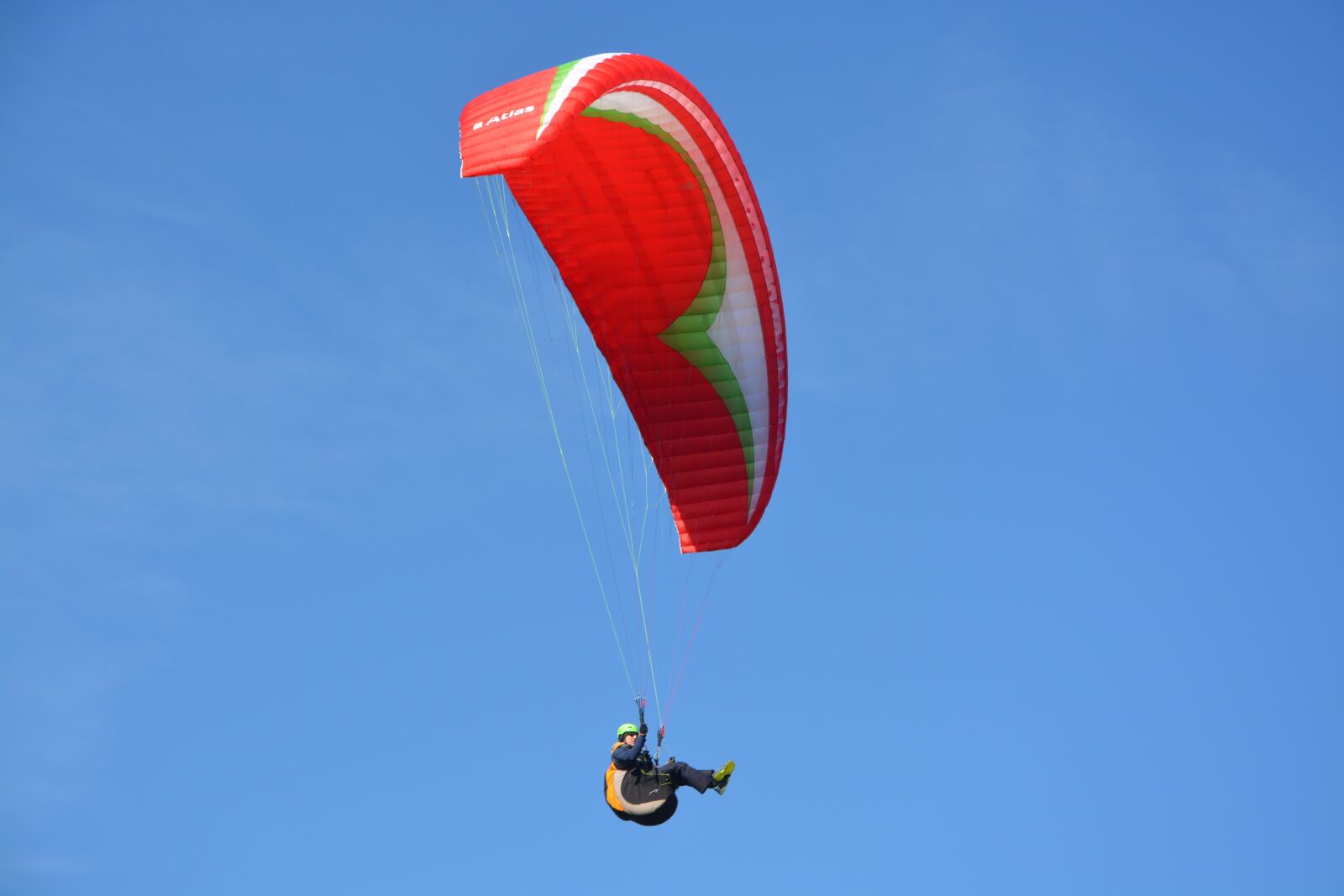 Nikon D5200 sample photo. Paragliding, red sail, paraglider photography