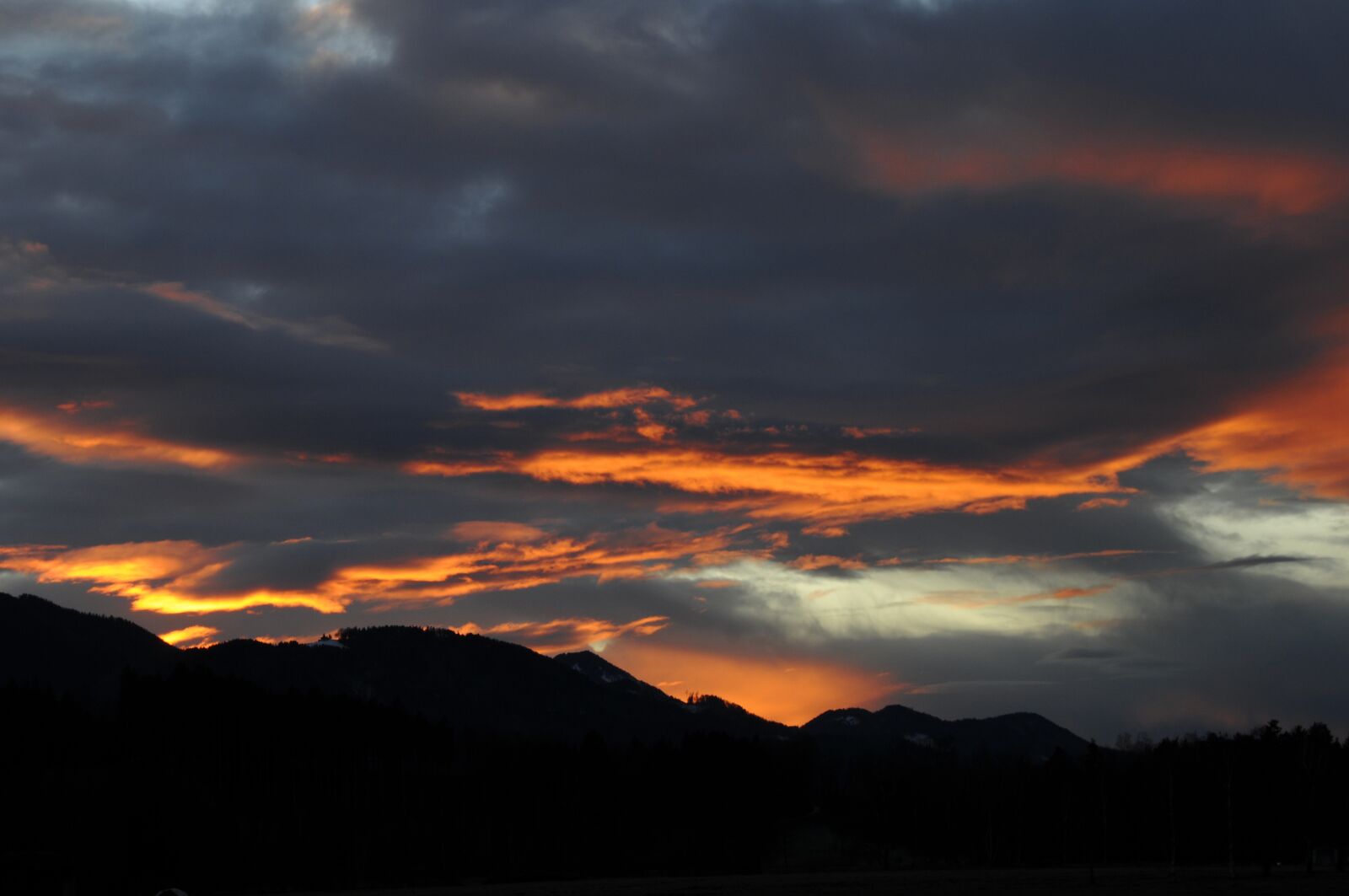 Nikon D300 sample photo. Afterglow, sunset, mountains photography