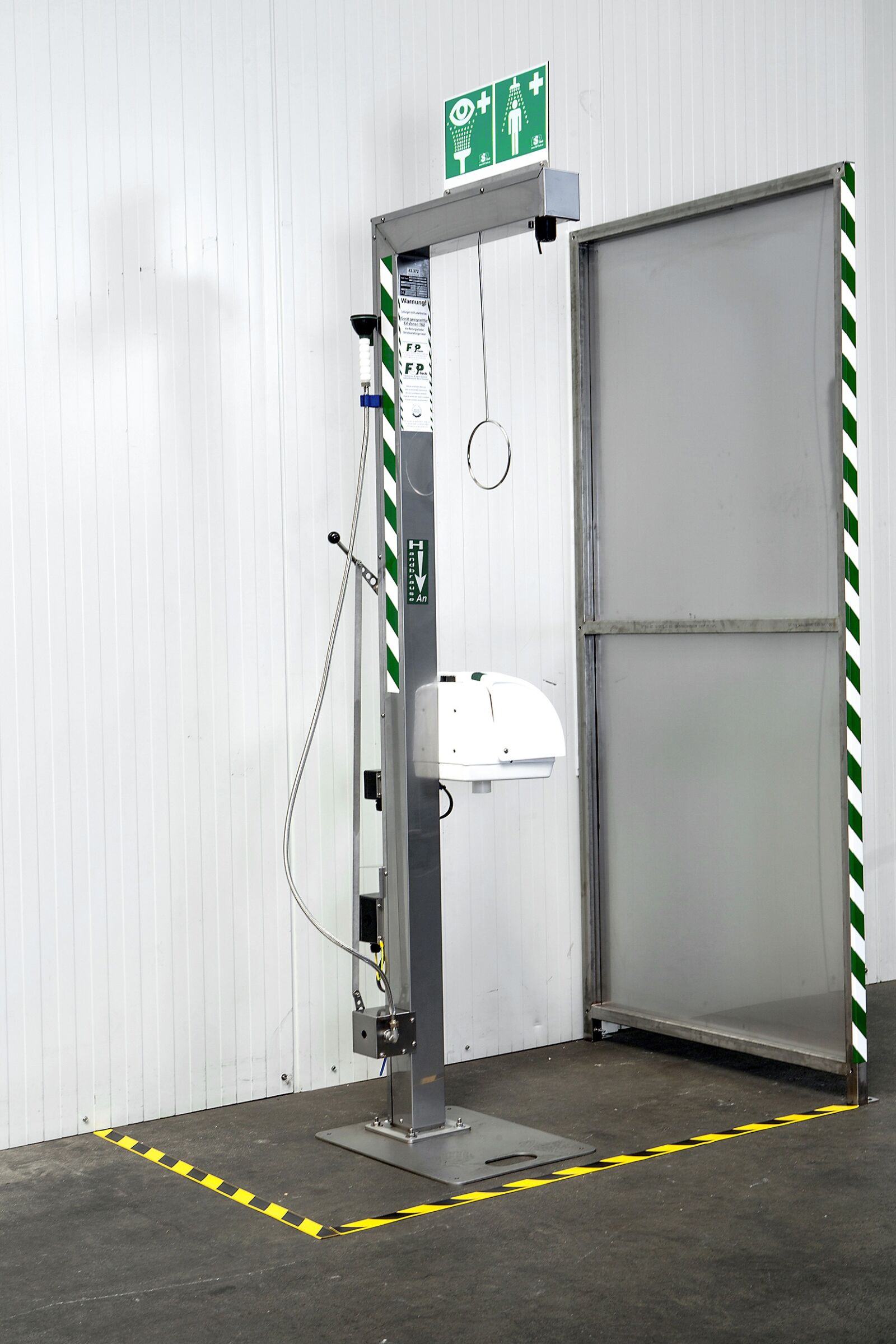 Canon EF 24-70mm F2.8L USM sample photo. Protection wall, emergency shower photography