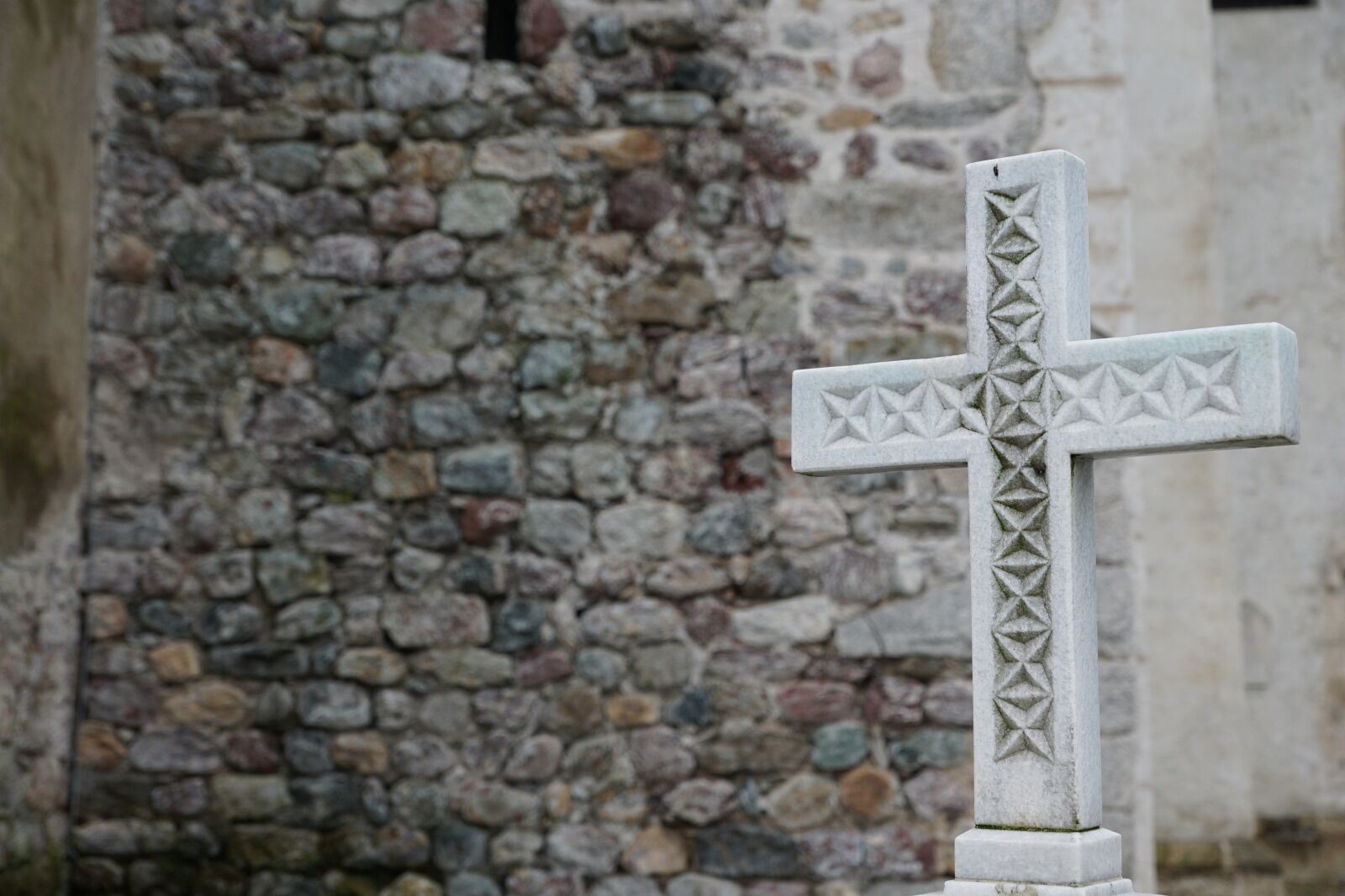 Sony ILCA-77M2 + Sony DT 16-50mm F2.8 SSM sample photo. Cross, wall, cemetery photography
