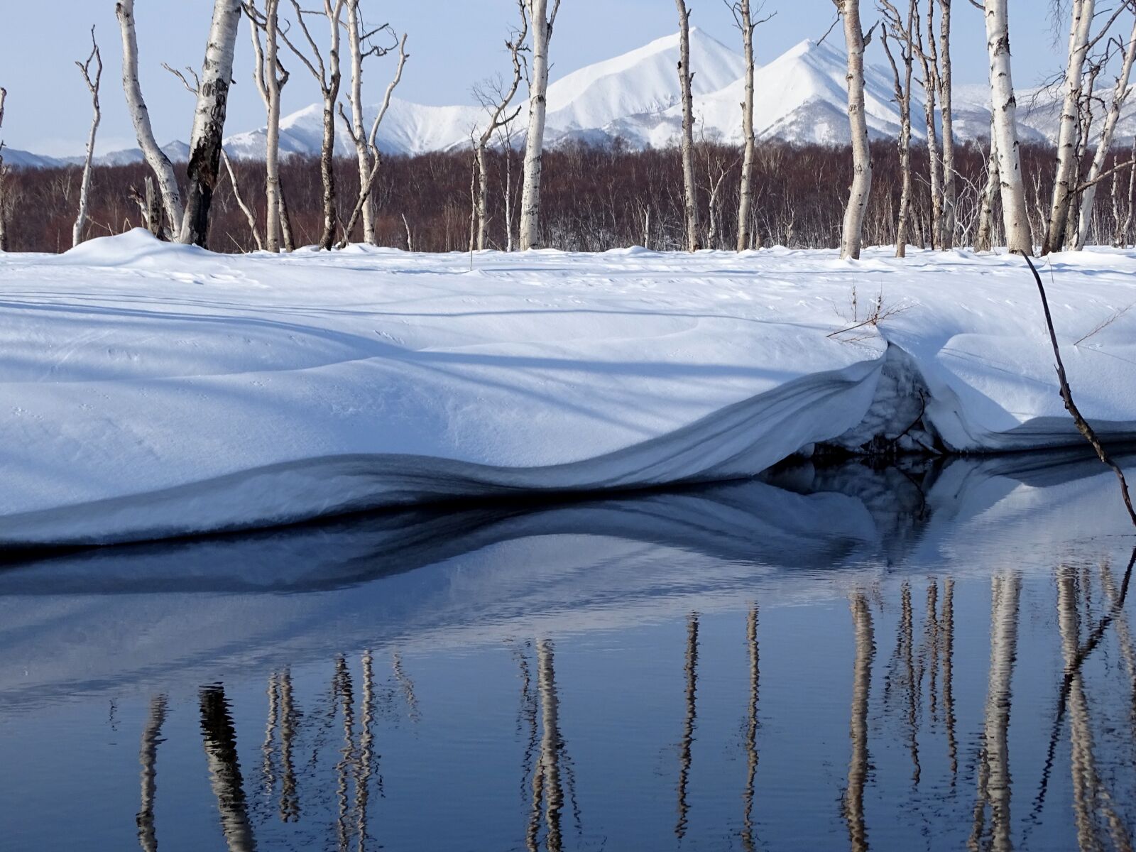Sony DSC-HX400 sample photo. Winter, river, mountains photography