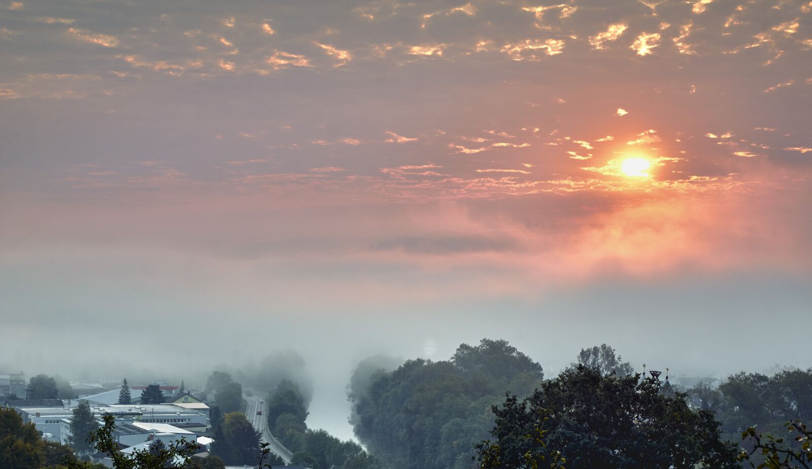 Sony ILCA-77M2 sample photo. Neckar, fog, sunrise photography