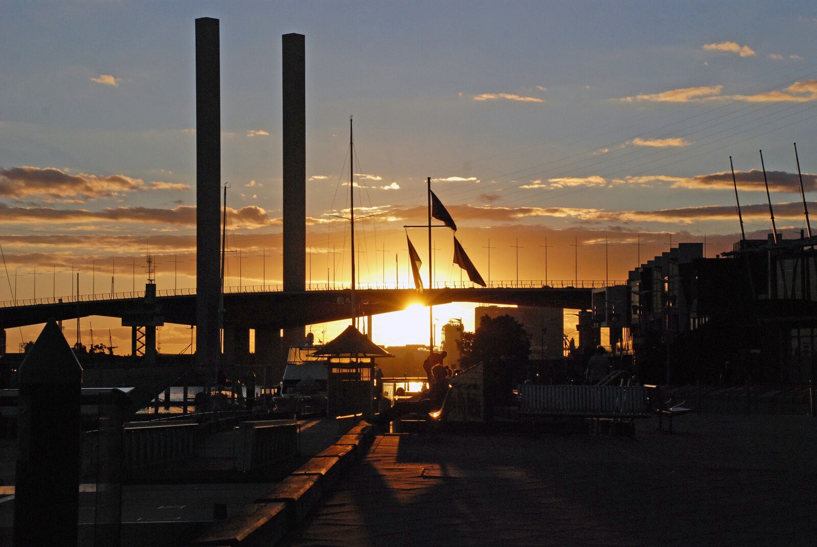 Nikon D80 sample photo. Bridge, sunset, melbourne photography