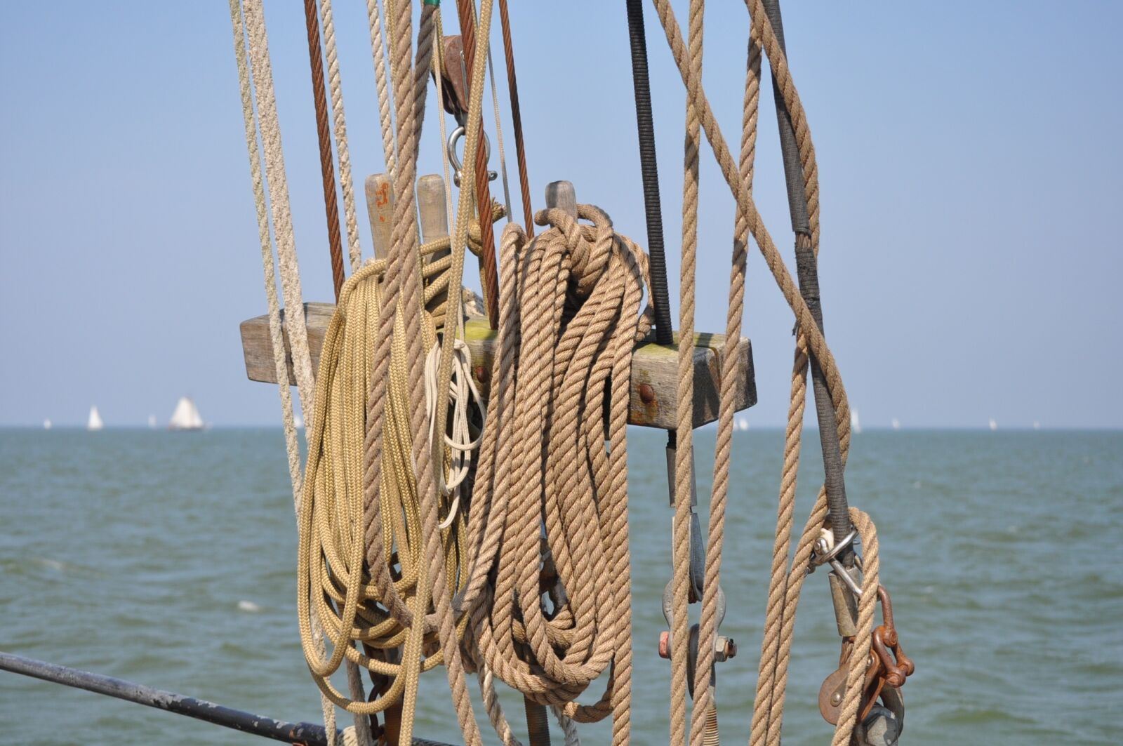 Nikon D5000 sample photo. Sail, sea, ropes photography