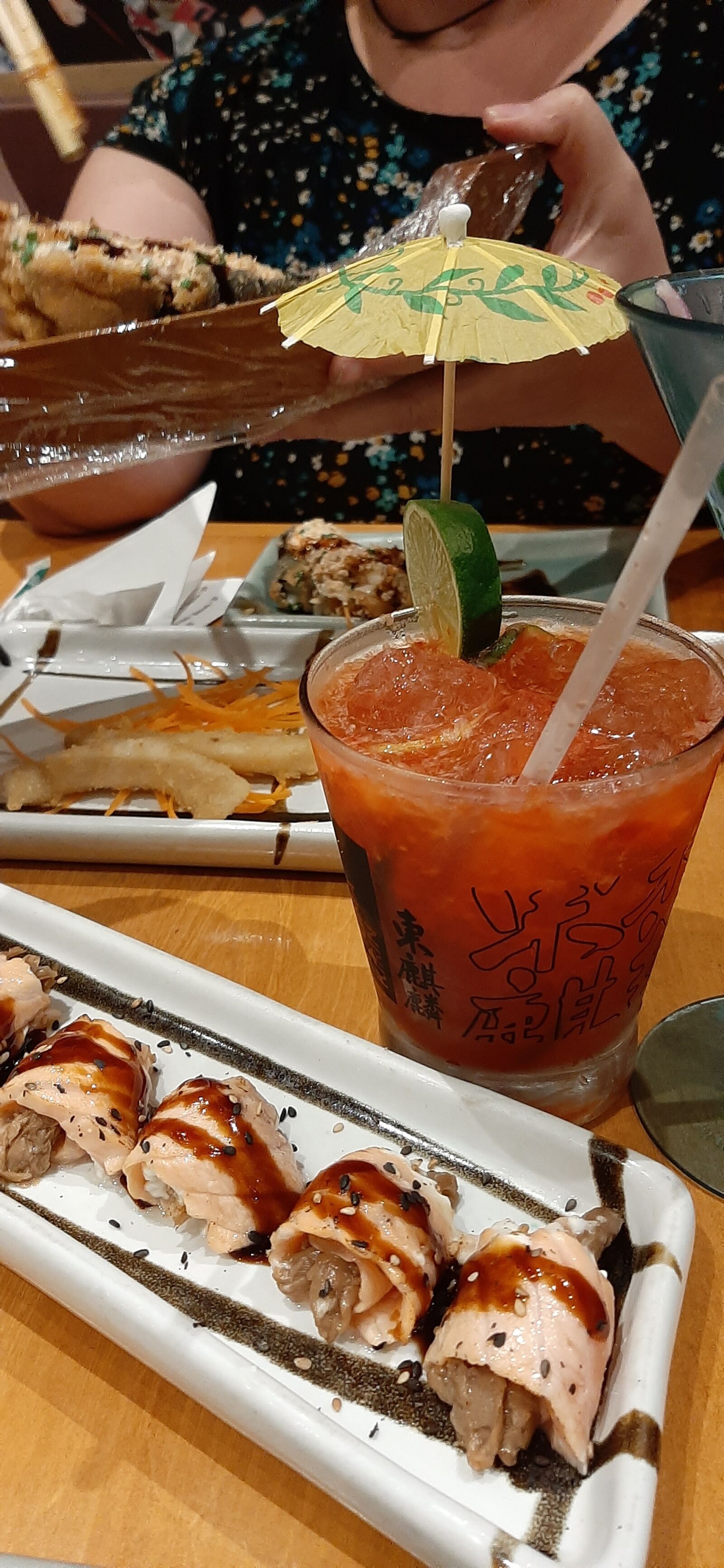 Samsung Galaxy A50 sample photo. Drink, japanese, sushi photography
