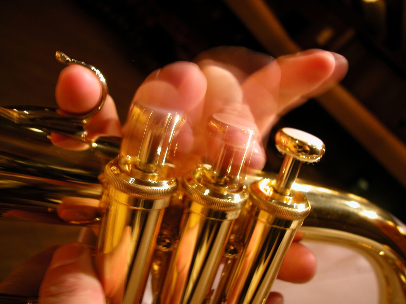 Nikon E5000 sample photo. Trumpet, valves, brass band photography