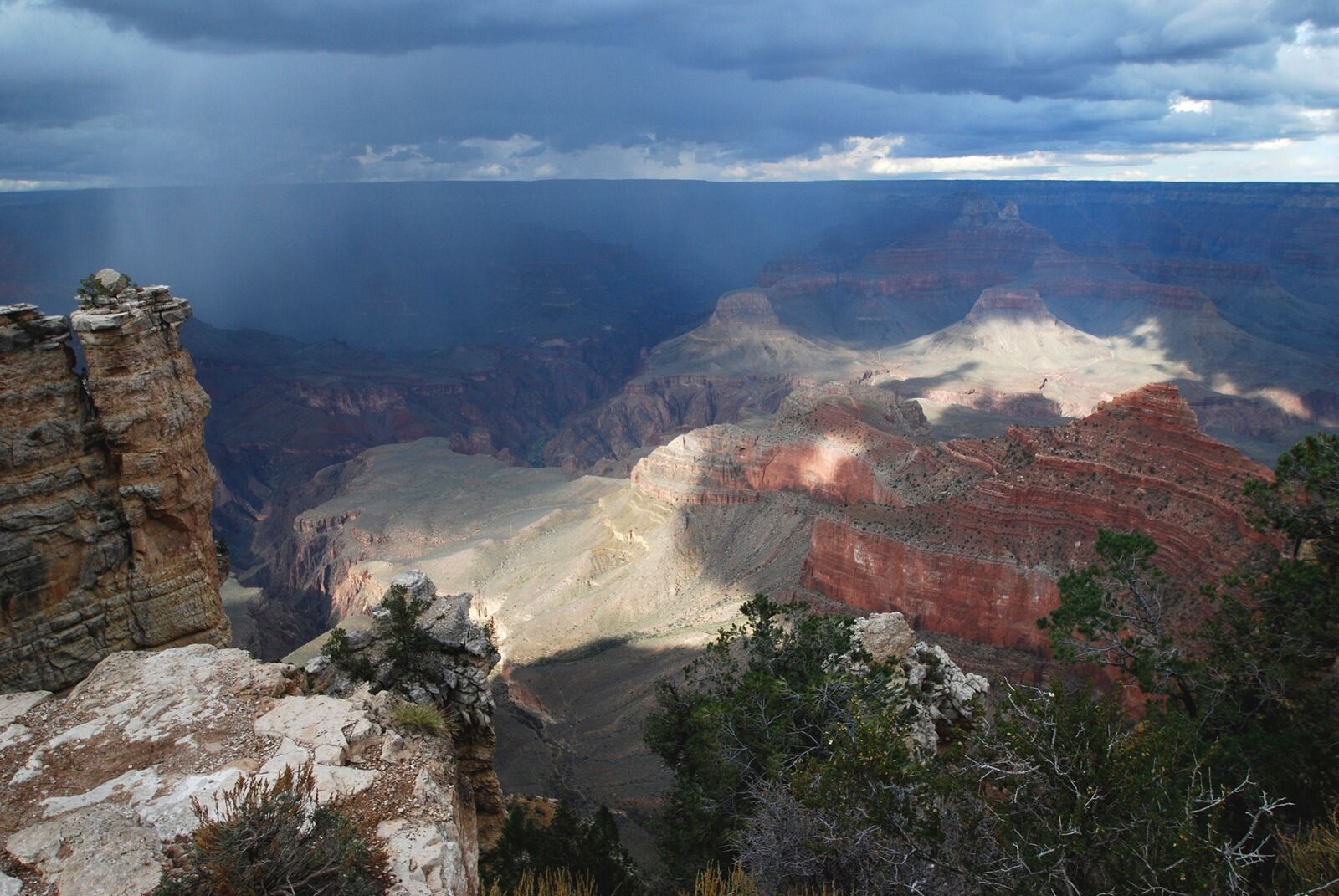 Nikon D40X sample photo. Grand canyon, rain, national photography