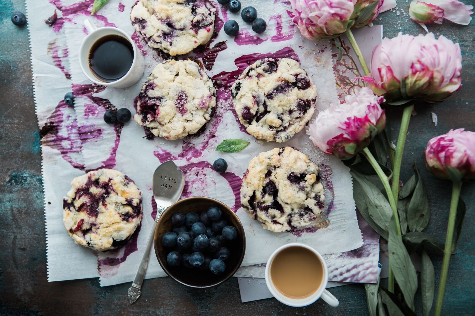Canon EF 24-70mm F2.8L USM sample photo. Cookies, blueberries, bowl photography
