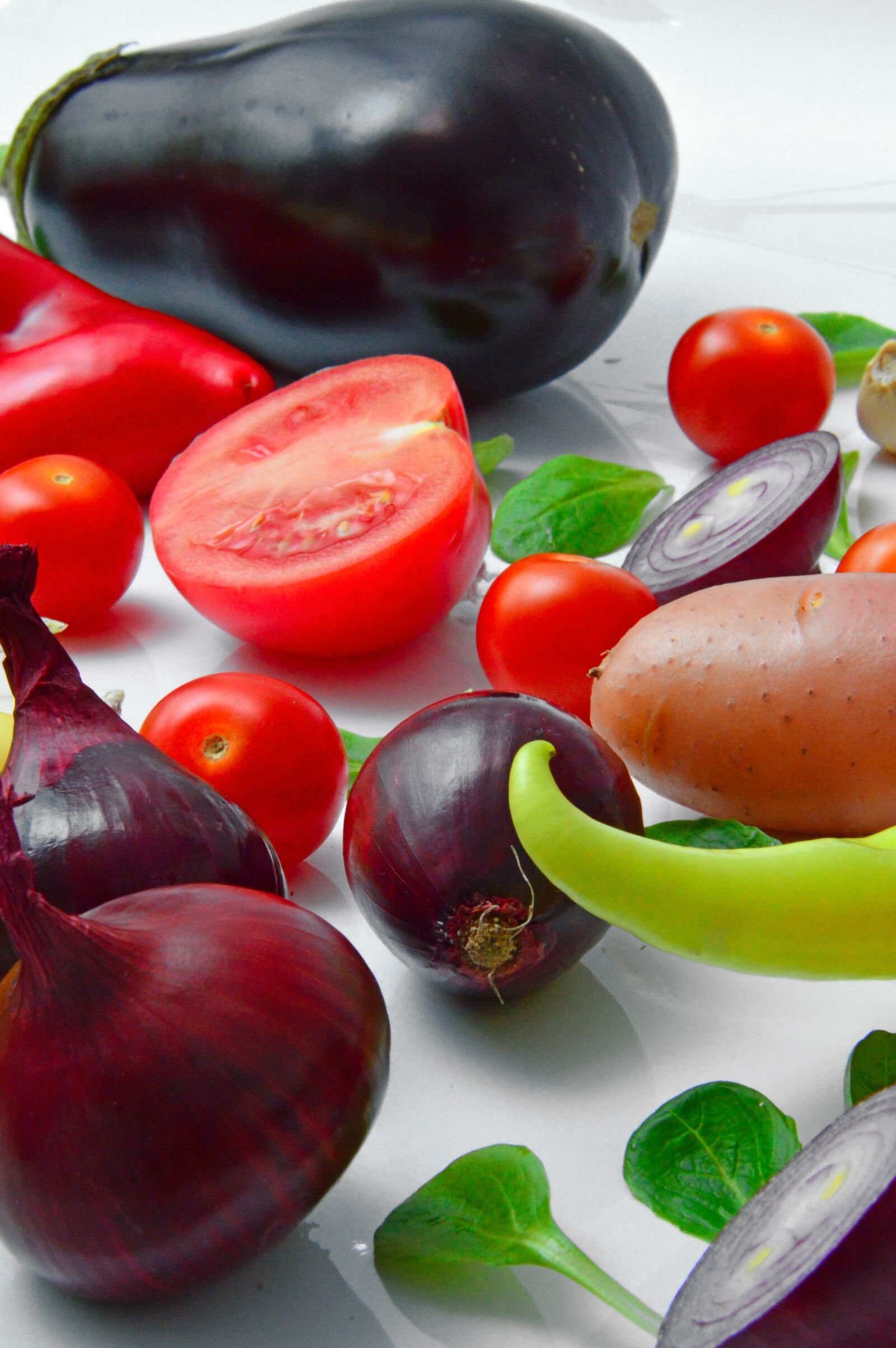Nikon D3200 sample photo. Vegetables, pepper, tomato onion photography