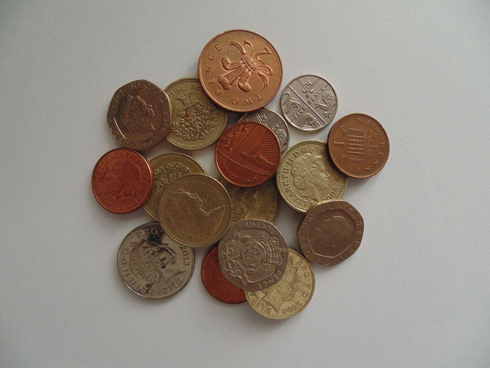 Sony Cyber-shot DSC-H200 sample photo. Coins, money, british photography