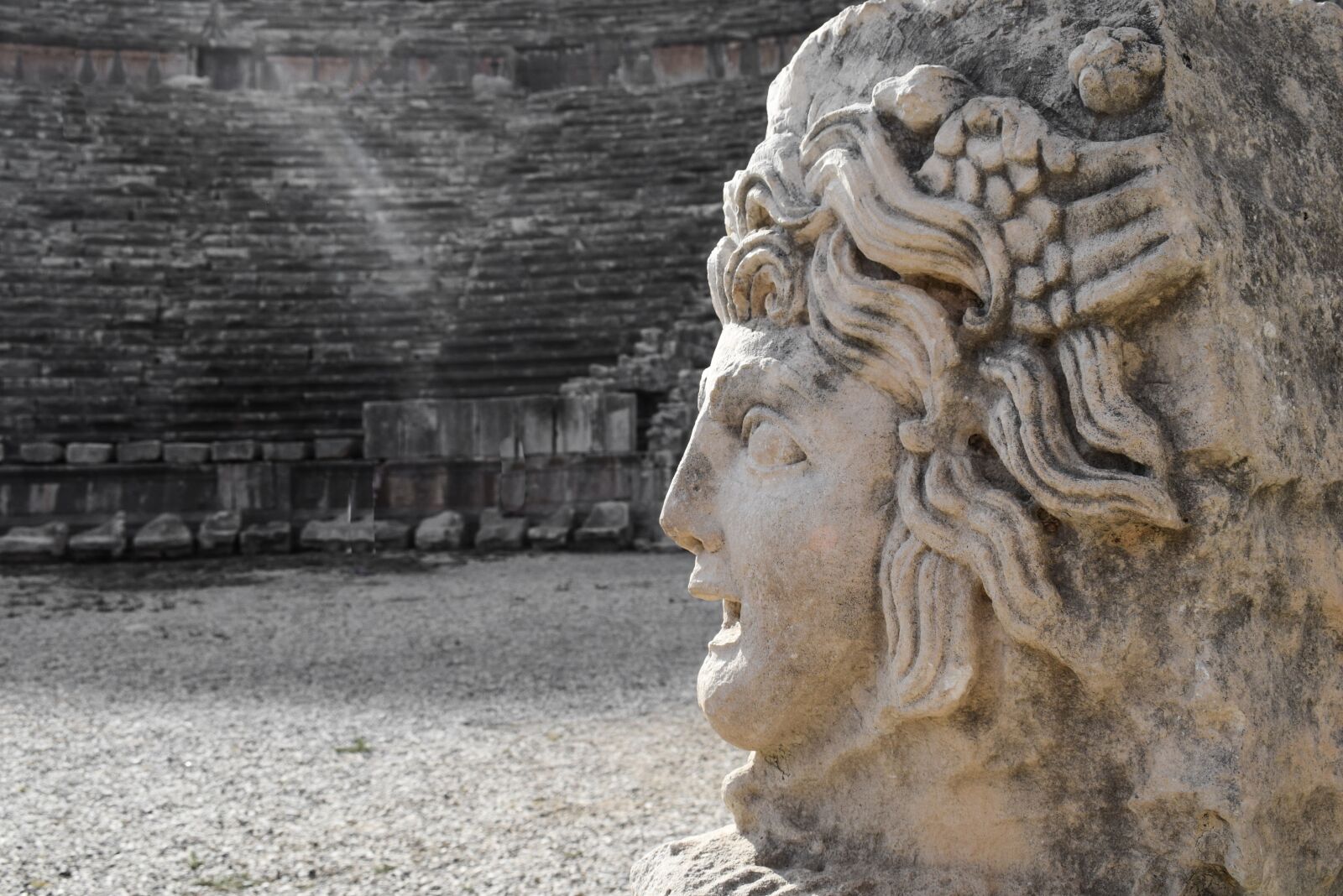 Nikon D5300 sample photo. Myra, theatre, statue photography