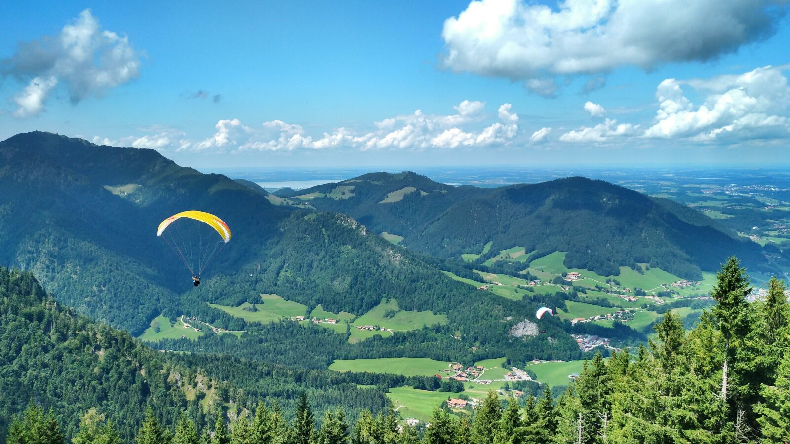 nubia Z11 MINI sample photo. Under the mountain, paraglider photography