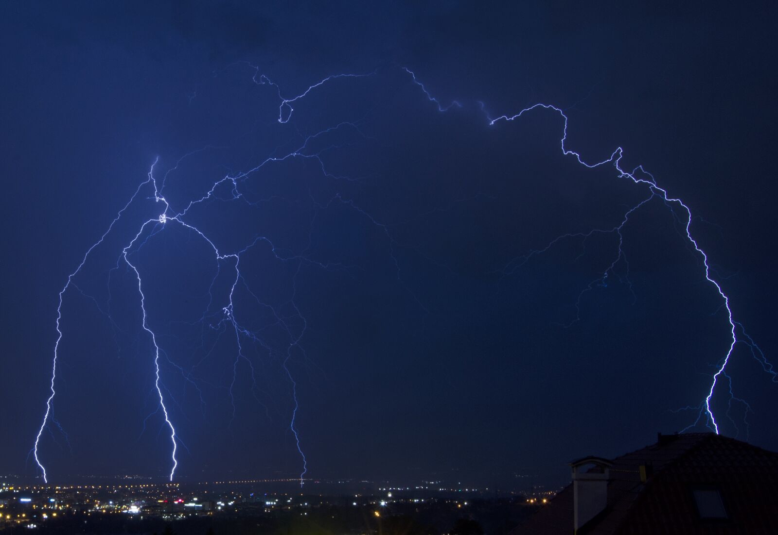 Nikon D5100 sample photo. Summer thunder storm, lightning photography