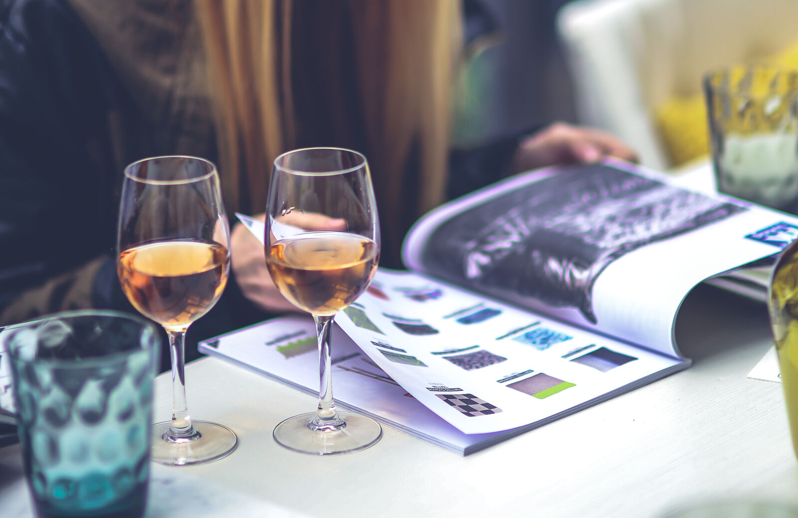 Sigma 85mm F1.4 EX DG HSM sample photo. Girl, magazine, wine photography