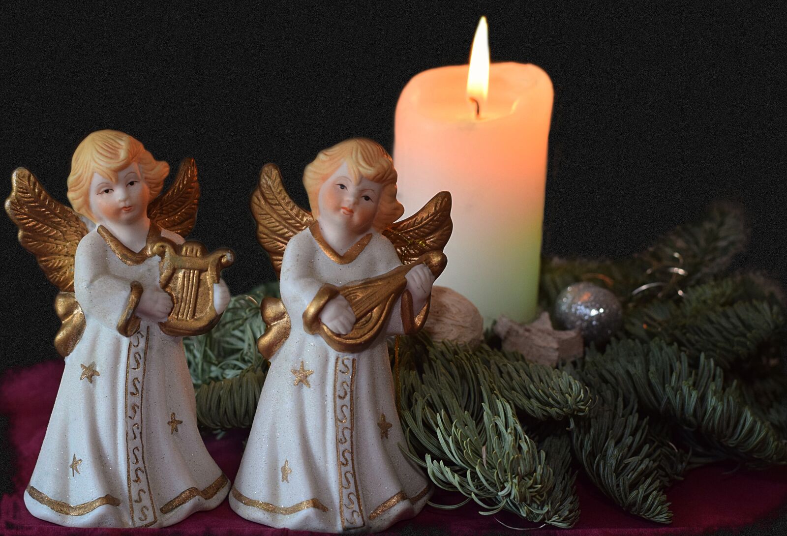 Nikon D3300 sample photo. Angel, advent, candle photography