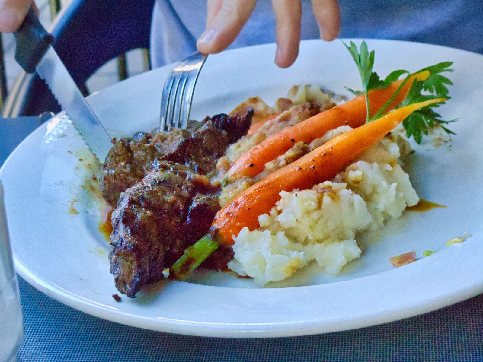 Sony Cyber-shot DSC-W370 sample photo. Steak, carrots, dinner photography