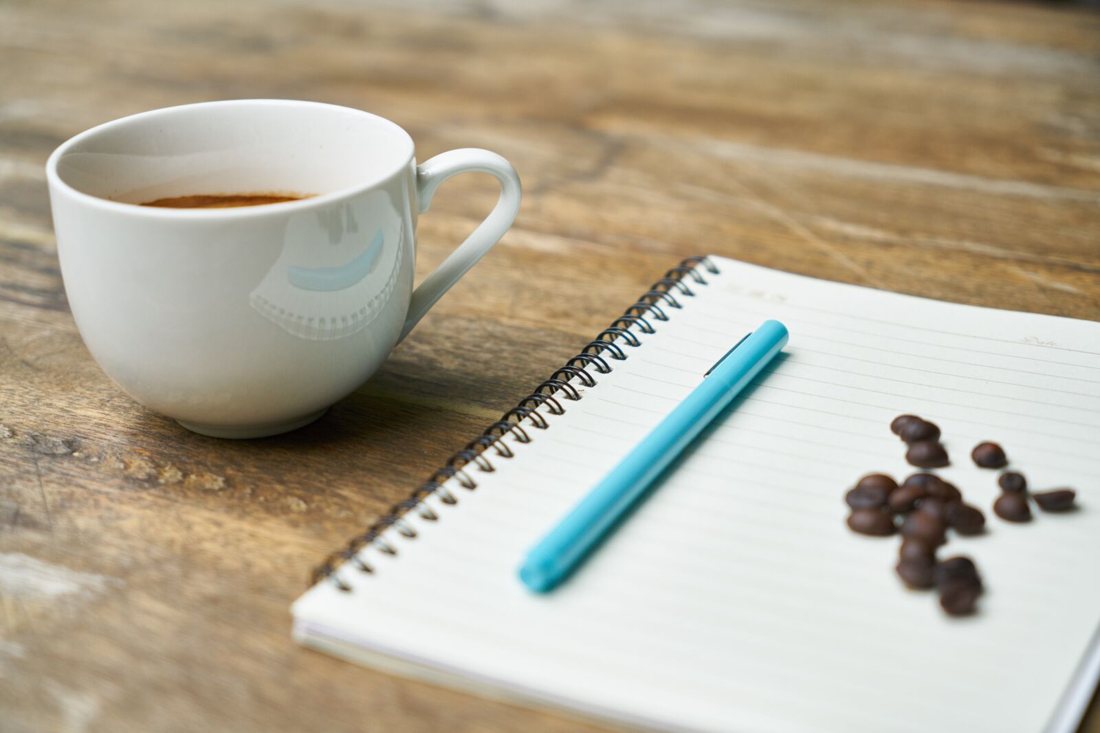Sony a7R II sample photo. Notebook, coffee, course photography