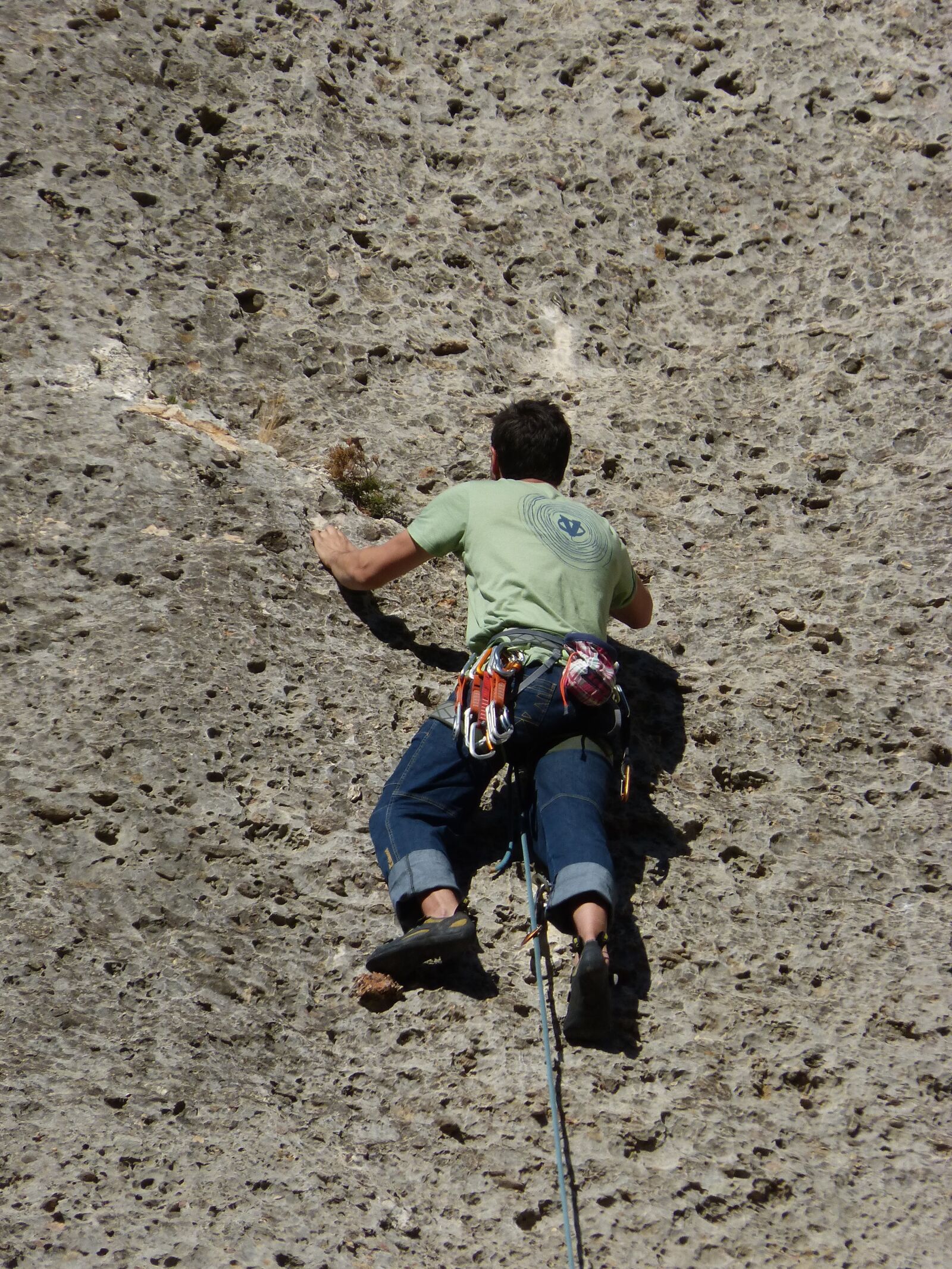 Panasonic DMC-FZ62 sample photo. Escalation, climber, rock photography