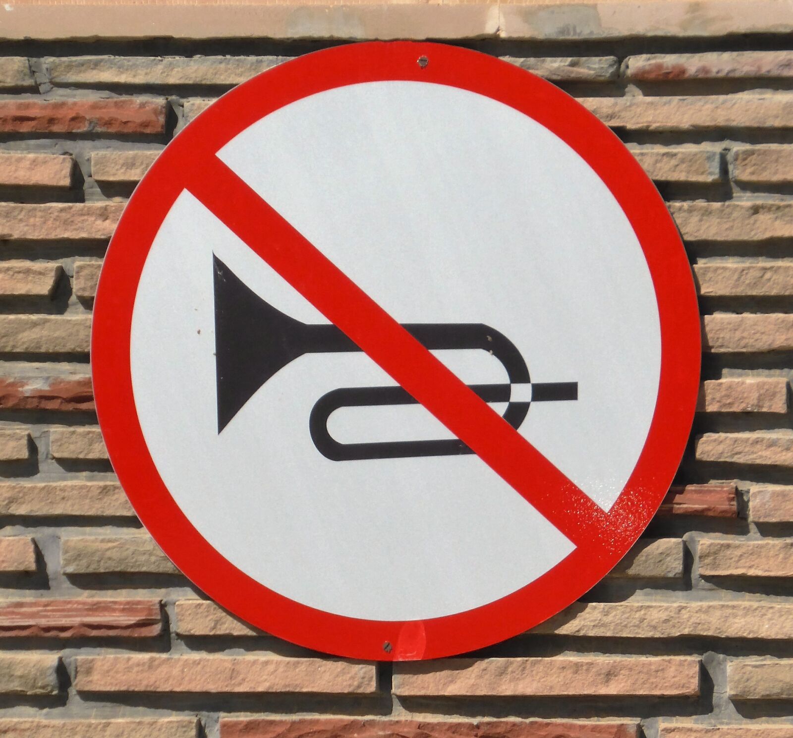 Panasonic Lumix DMC-ZS30 (Lumix DMC-TZ40) sample photo. Road sign, trumpet, horn photography