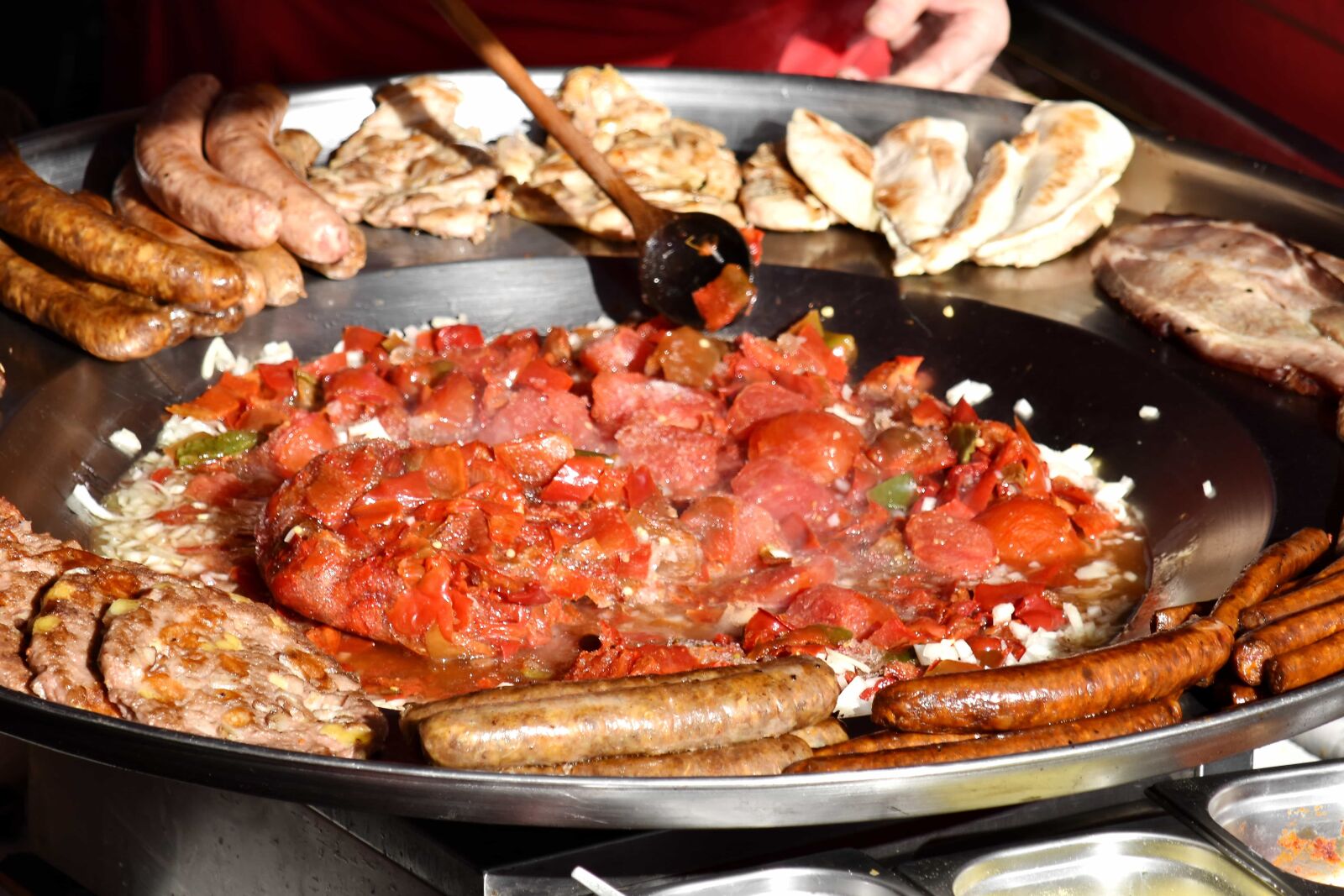 Nikon D5500 sample photo. Meat, pan, meal, barbecue photography