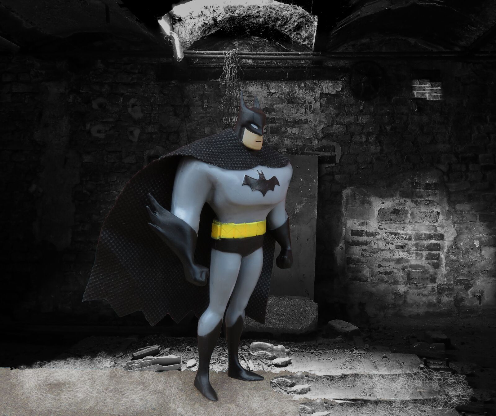 Canon PowerShot SX720 HS sample photo. Batman, superhero, dark photography