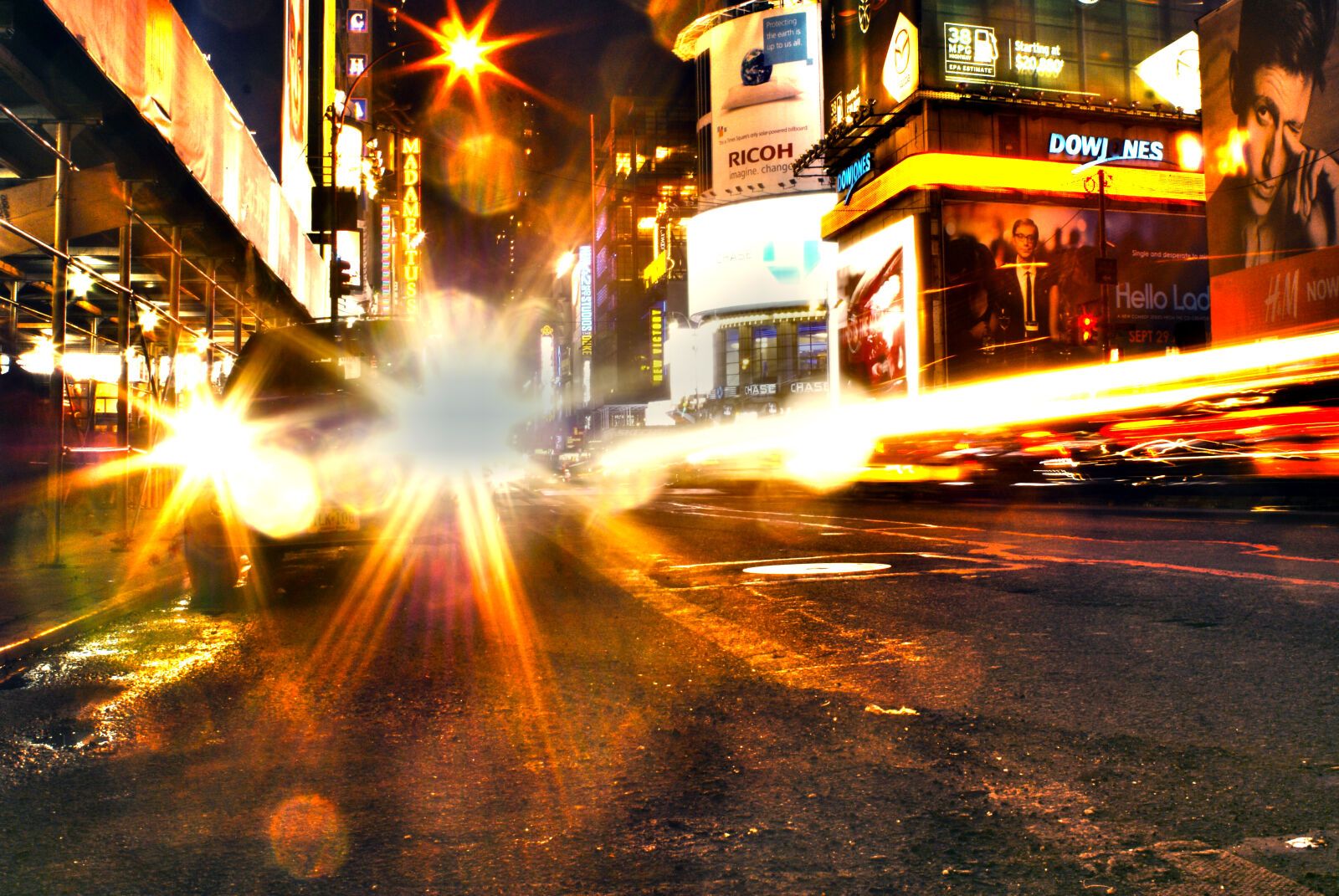 Sony Alpha DSLR-A300 sample photo. Abstract, action, city, lights photography