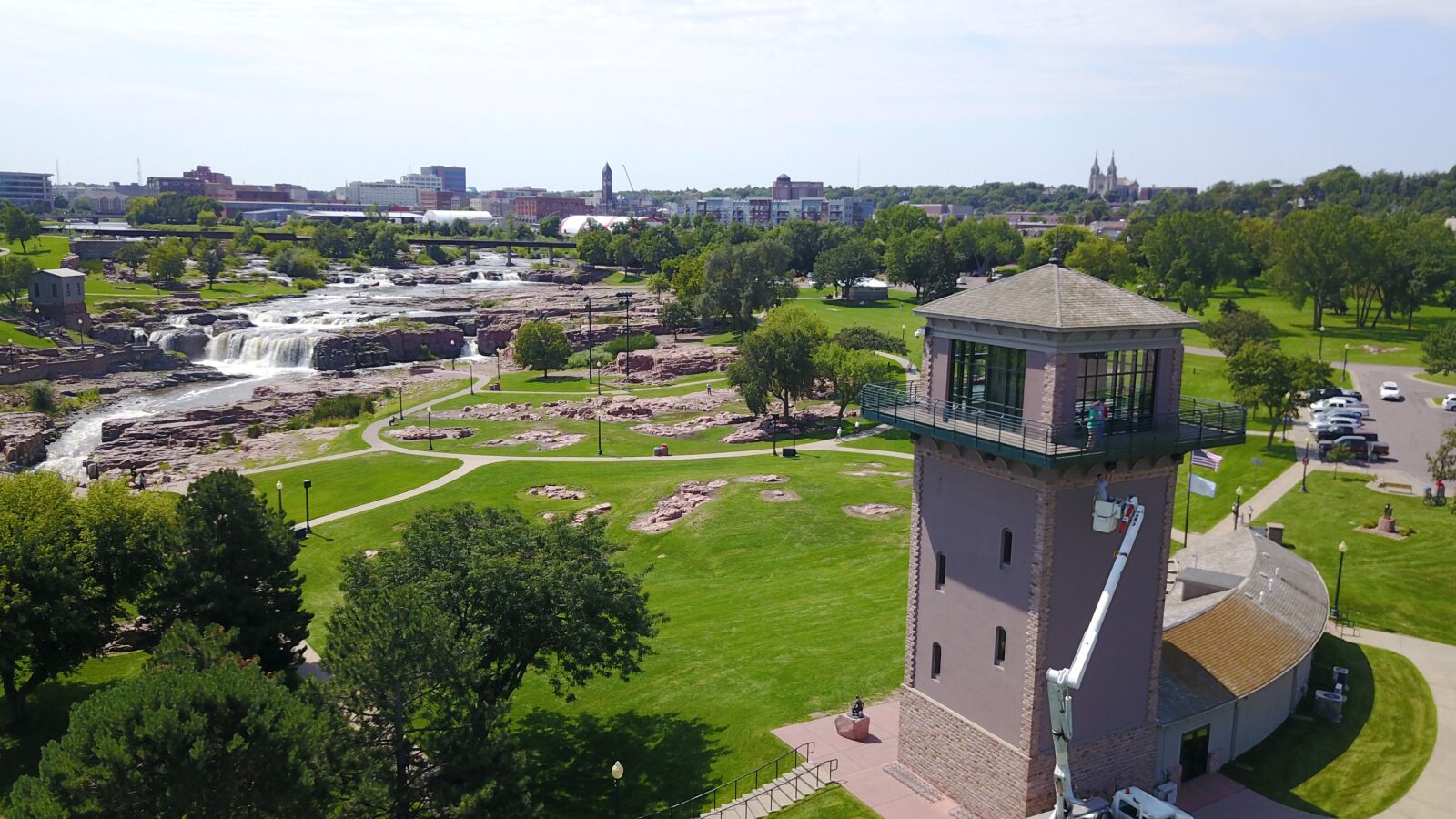 DJI FC220 sample photo. Aerial, waterfall photography