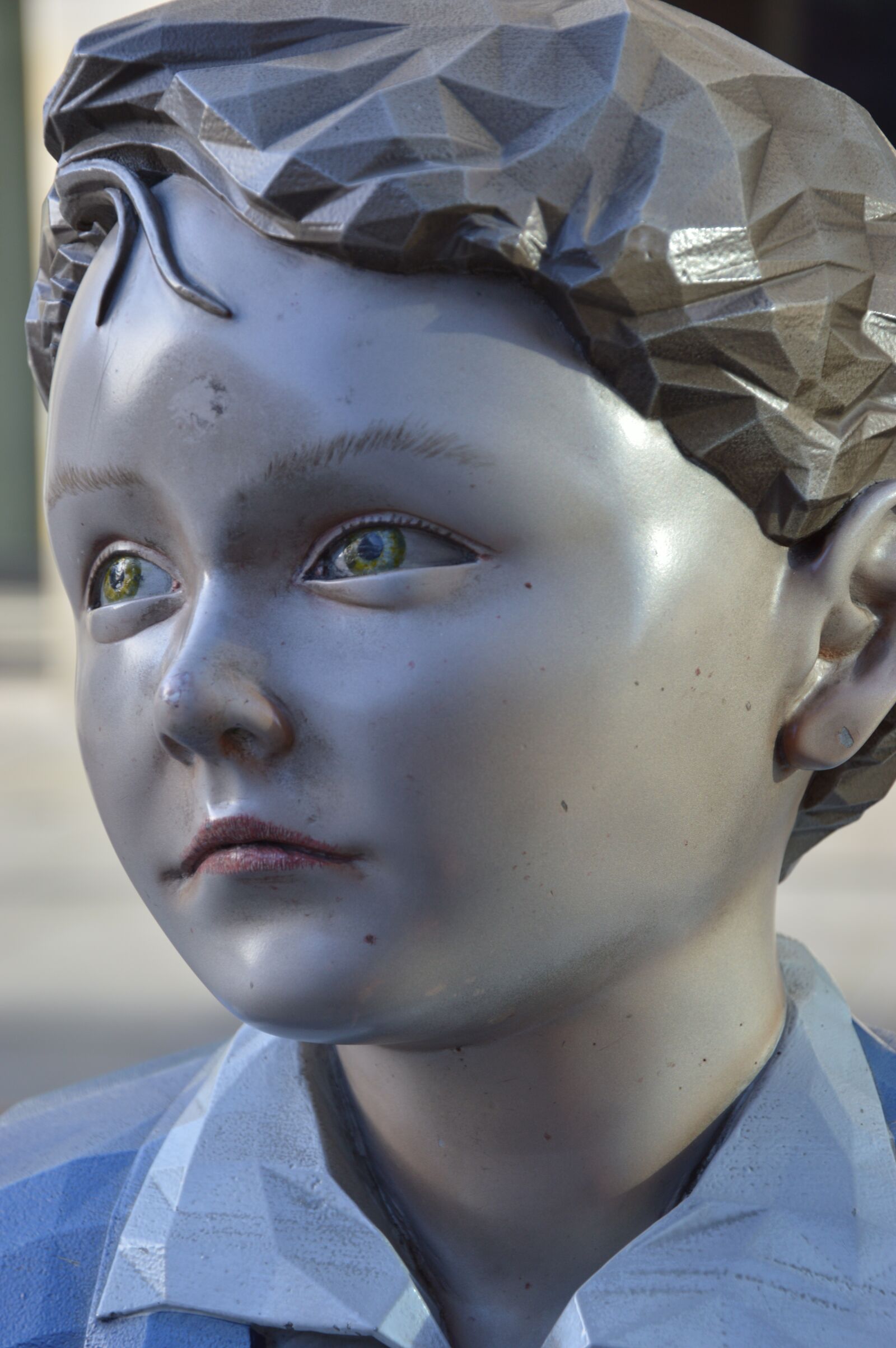 Nikon D3200 sample photo. Statue, portrait, boy photography