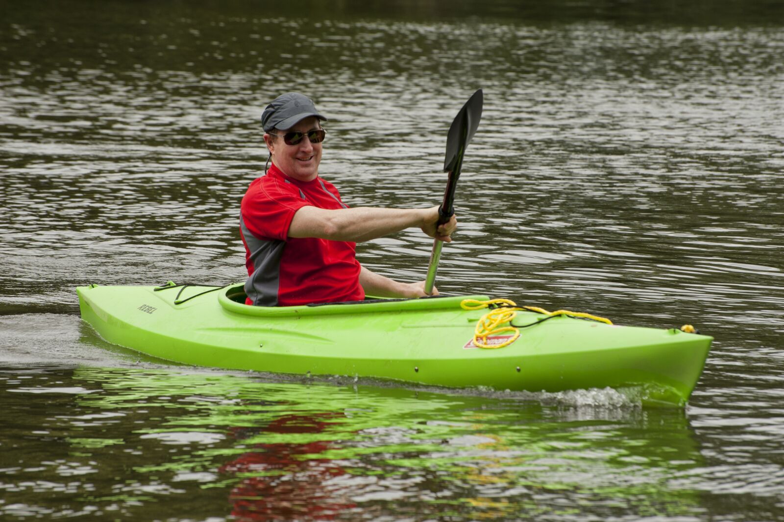 Nikon D700 sample photo. Kayak, pond, sunglasses photography