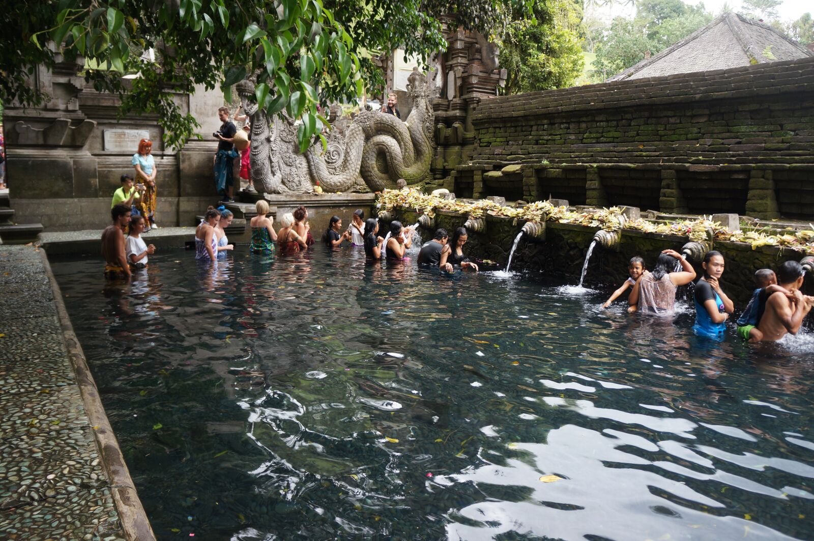 Sony Alpha NEX-5N sample photo. Tirta empul temple, bathing photography