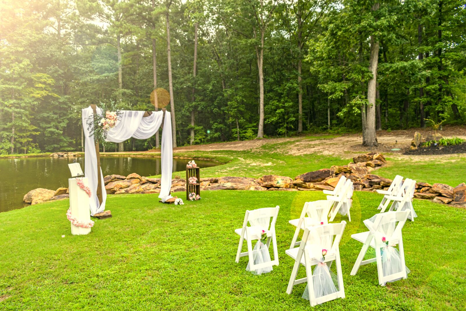 Nikon D3300 sample photo. Wedding, pond, romantic photography