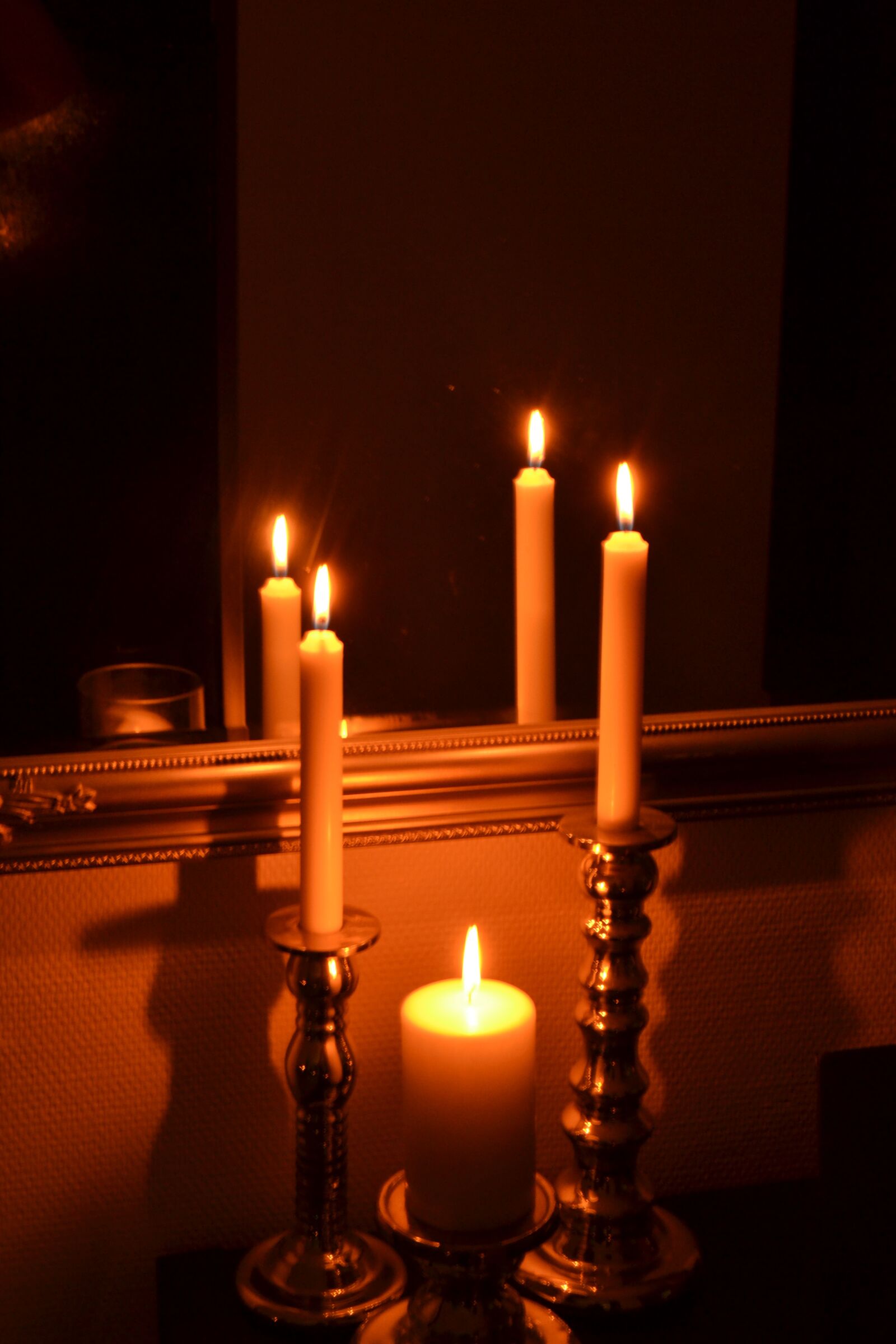 Nikon D3100 sample photo. Candle, mirror, flame photography