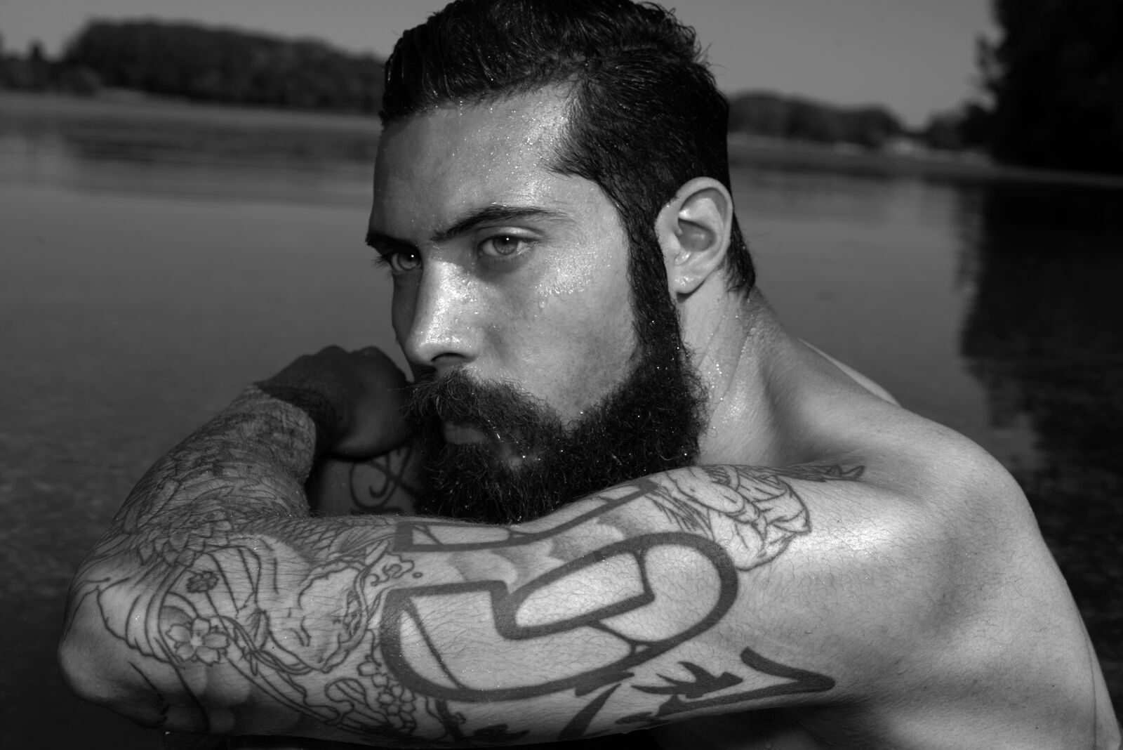 Nikon D800 + Nikon AF-S Nikkor 50mm F1.8G sample photo. Beard, beautiful, beauty, black photography