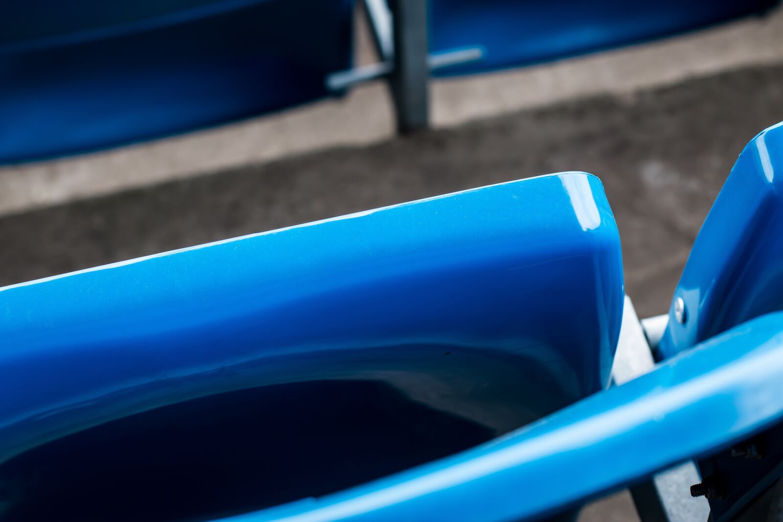 Canon EOS 70D + Canon EF 50mm F1.4 USM sample photo. Seats, blue, chair photography