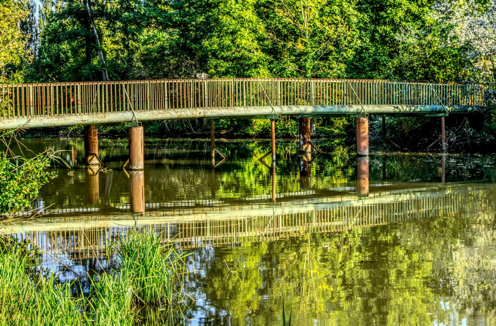 Sony a6000 sample photo. Bridge, water, mirroring photography