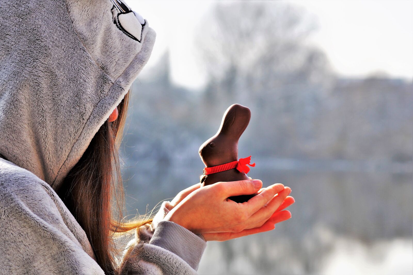 Sony SLT-A58 sample photo. Bunny girl, easter, chocolate photography