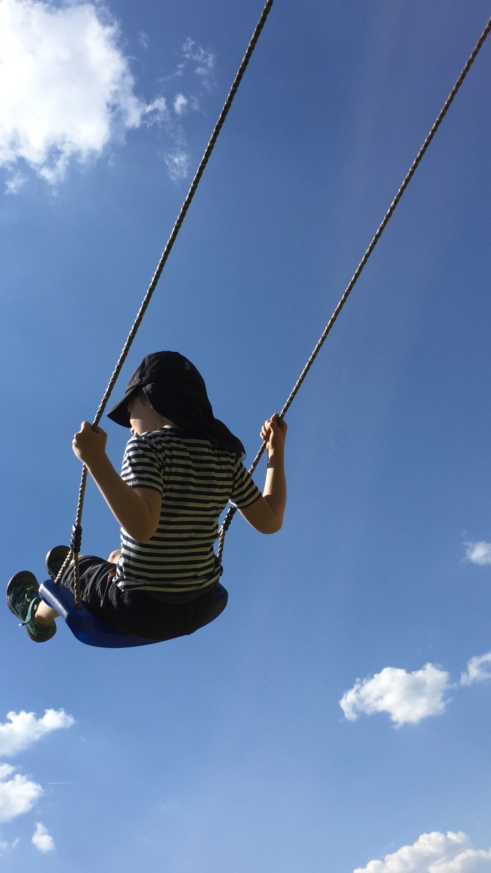 Apple iPhone 6 sample photo. Swing, child, sky photography