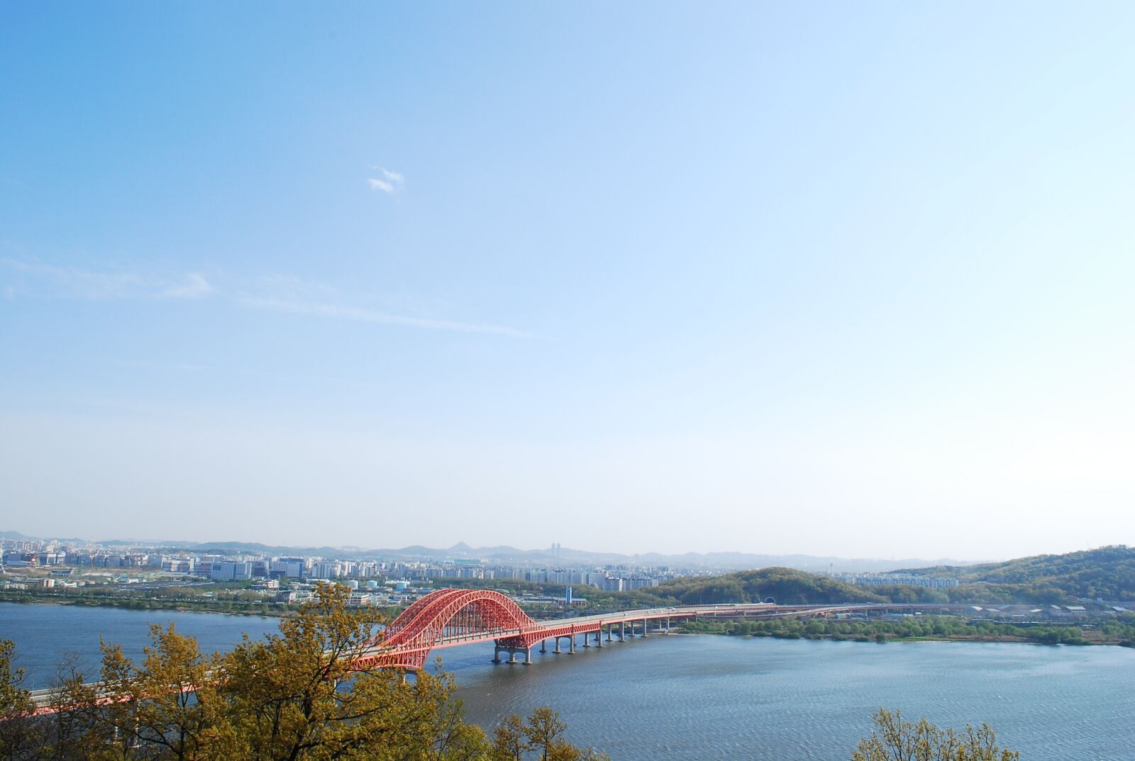 Nikon D80 sample photo. Cloths bridge, sky, han photography