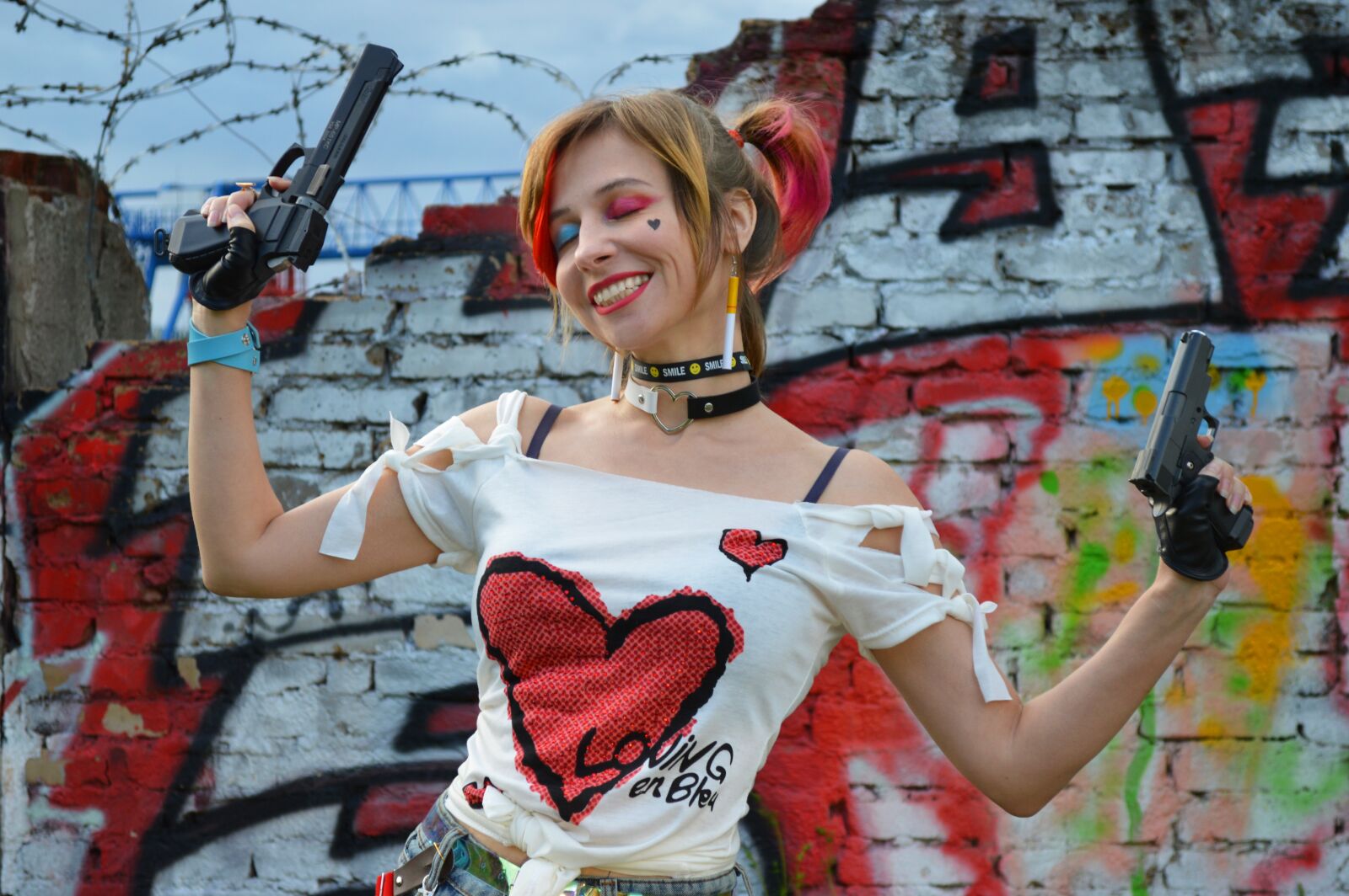 Nikon D3200 sample photo. Harley quinn, hooligan, gangster photography