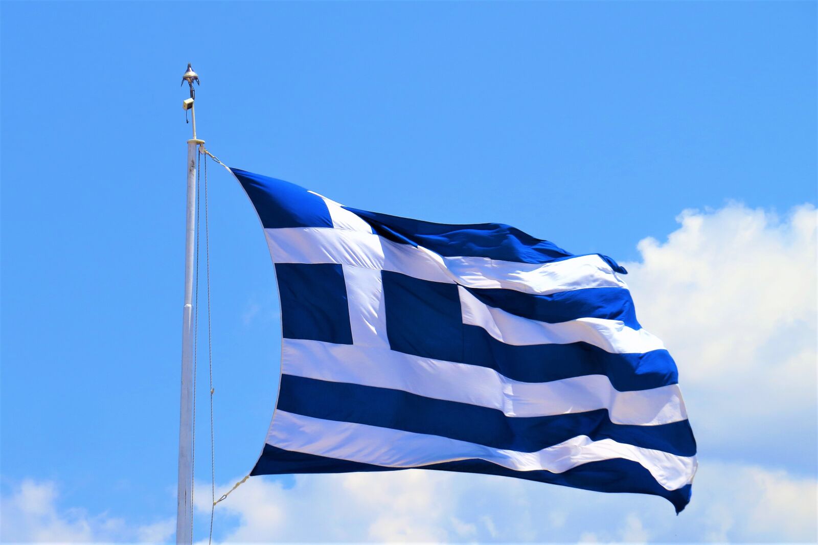 Canon PowerShot SX50 HS sample photo. The greek flag, greek photography
