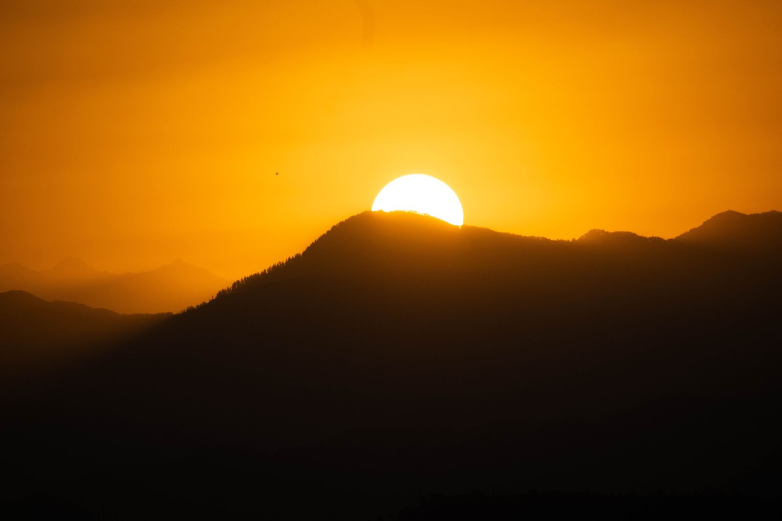 Nikon D3300 sample photo. Sunrise, behind hills, hill photography