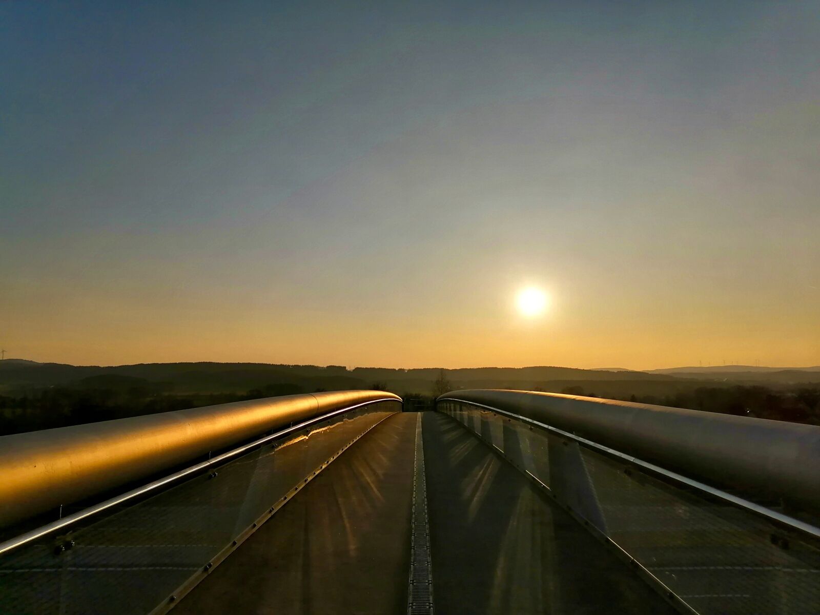 HUAWEI P SMART 2019 sample photo. Sunset, bridge, landscape photography
