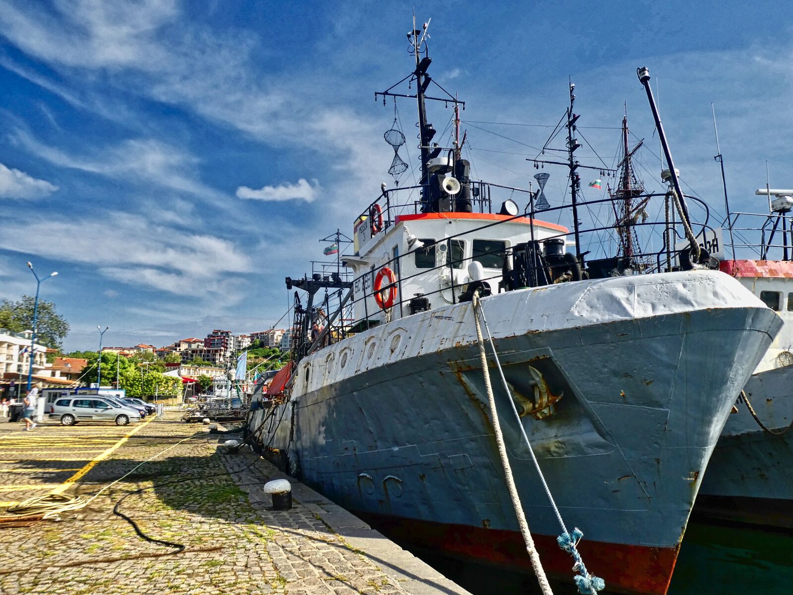 Panasonic Lumix DC-ZS70 (Lumix DC-TZ90) sample photo. Mooring, fishing boat, port photography