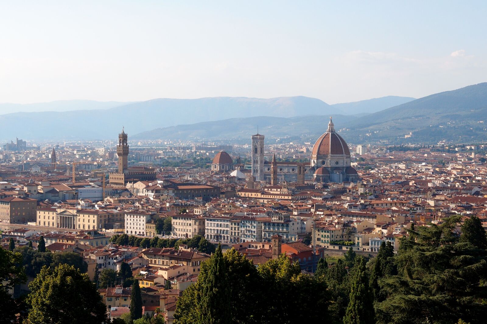 Olympus XZ-1 sample photo. Florence, cathedral, mountains photography