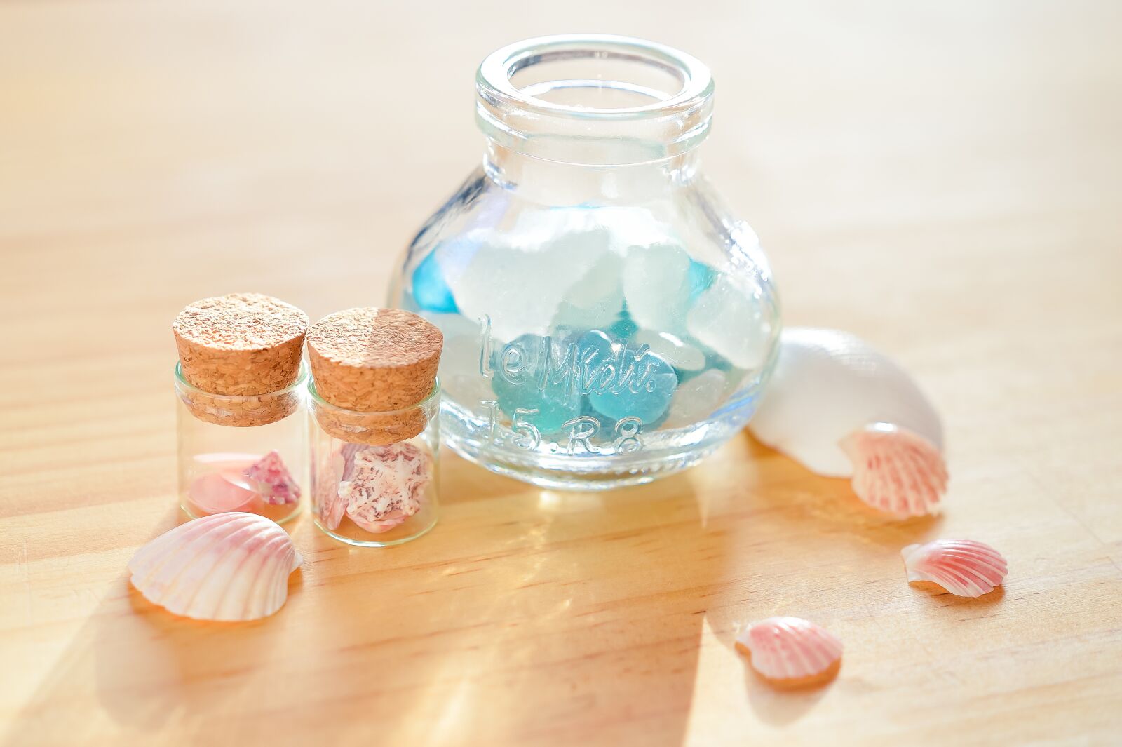 Nikon Df sample photo. Glass, bottle, shell photography