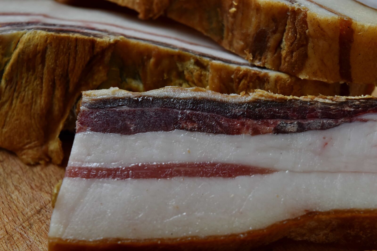 Nikon D5500 sample photo. Bacon, detail, fat, meat photography