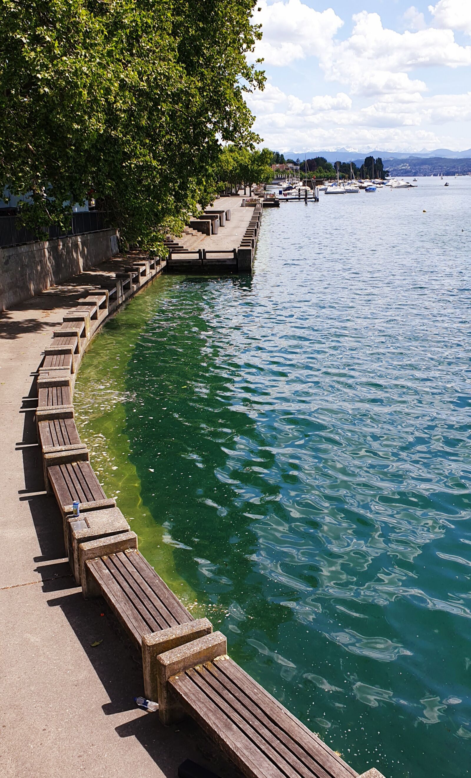 Samsung Galaxy S9 sample photo. Zurich, lake promenade, bench photography