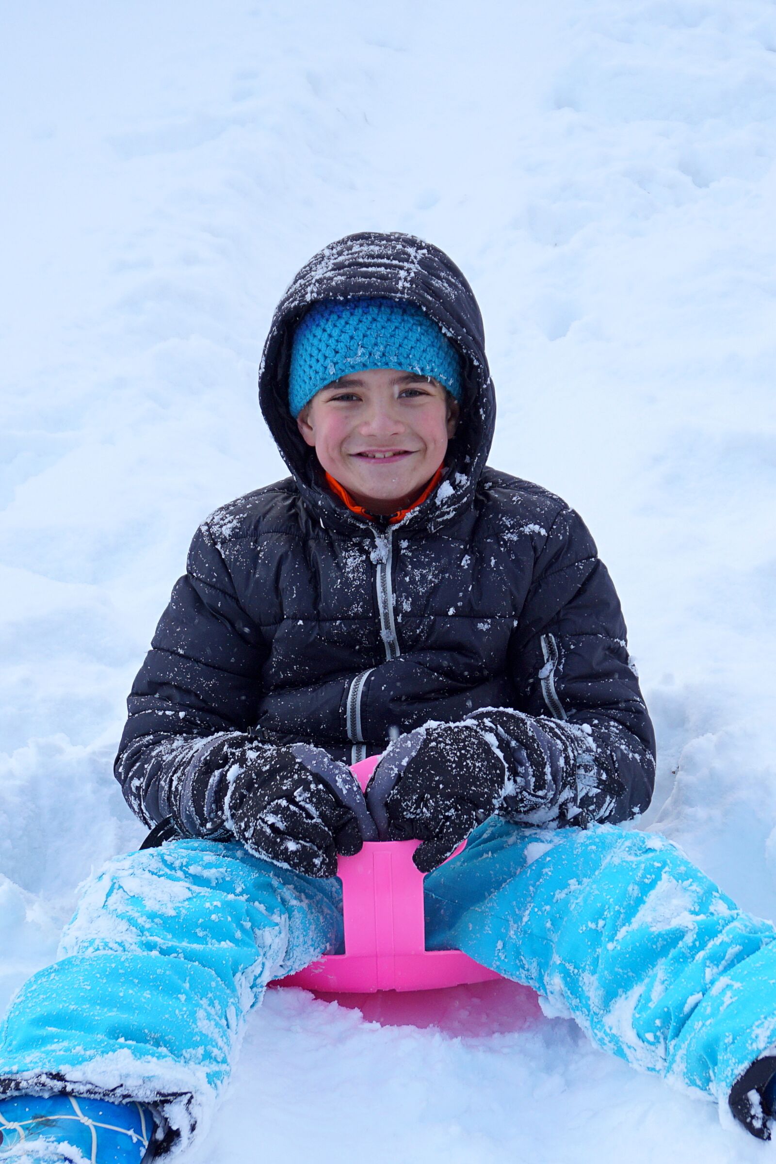 Sony a5100 sample photo. Boy, toboggan, bob photography